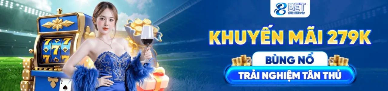 Banner khuyến mãi thể thao với hình ảnh cúp vàng và tiền thưởng